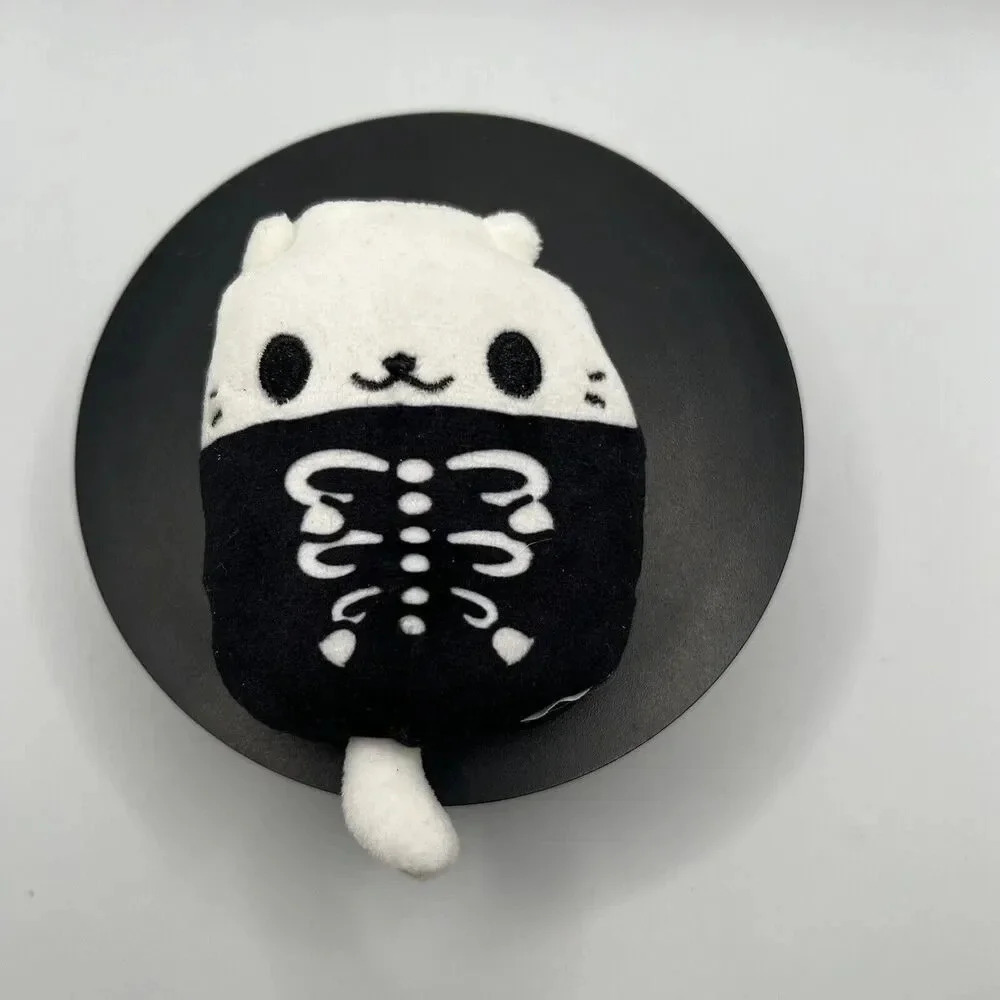 Cats Vs Pickles BLack Cat Skeleton Skelecat Plush 4” #037 Stuffed Animal Beanbag
